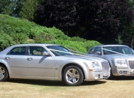 Silver Chrysler for weddings in Farnborough